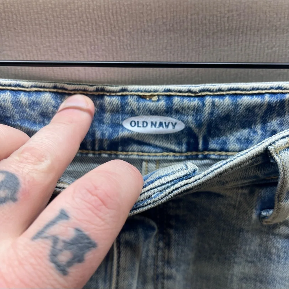 Old Navy Denim Skirt Womens 10‎ Blue Denim Stretch Cute Summer 2988